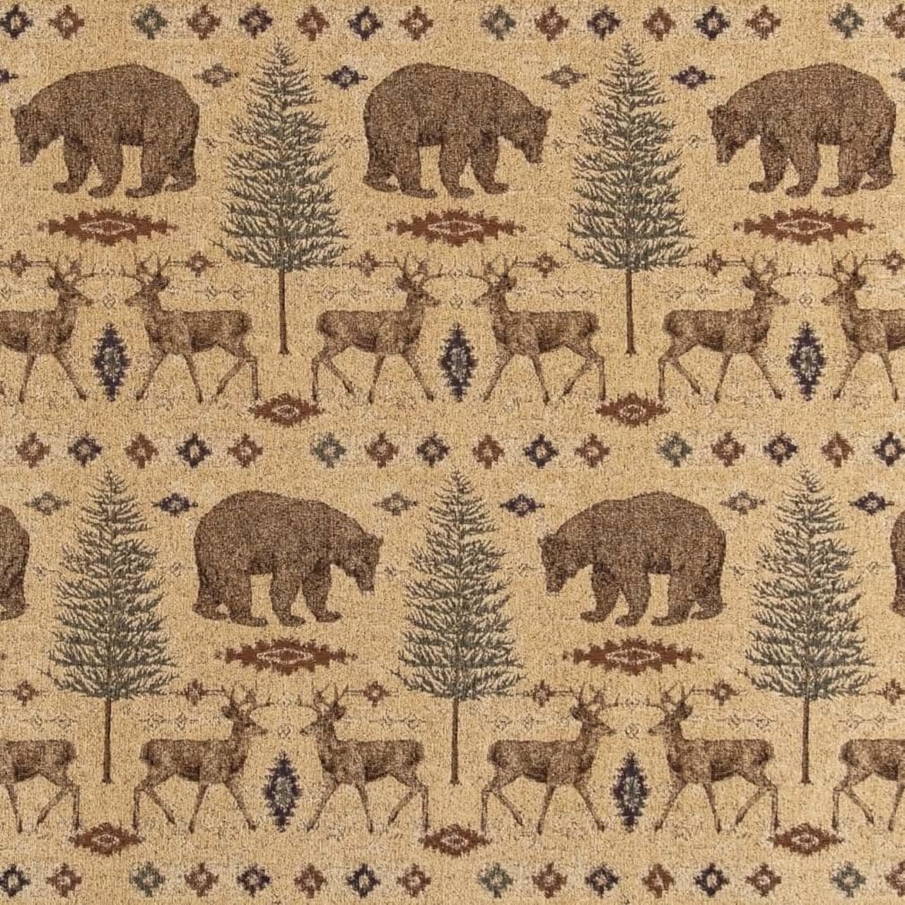 Natural Brown Novelty Tapestry Woven Pattern Upholstery Fabric by The Yard - SKU: Gwen Ottawa